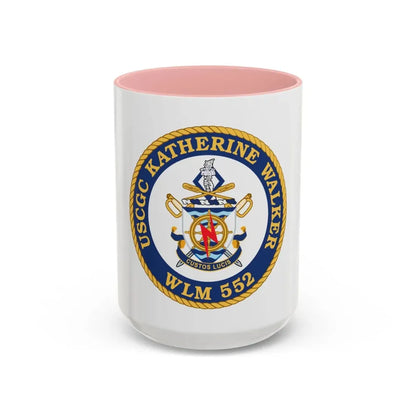 USCGC Kathrine Walker WLM 552 (U.S. Coast Guard) Accent Coffee Mug 15oz Pink - Go Mug Yourself