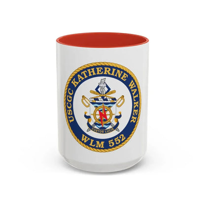 USCGC Kathrine Walker WLM 552 (U.S. Coast Guard) Accent Coffee Mug 15oz Red - Go Mug Yourself