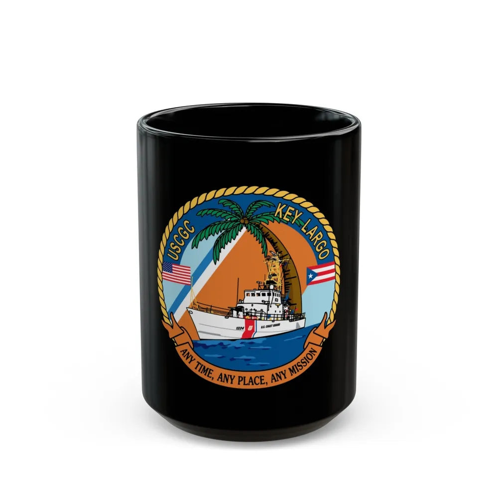 USCGC Key Largo WPB 1324 1 (U.S. Coast Guard) Black Coffee Mug-15oz-Go Mug Yourself