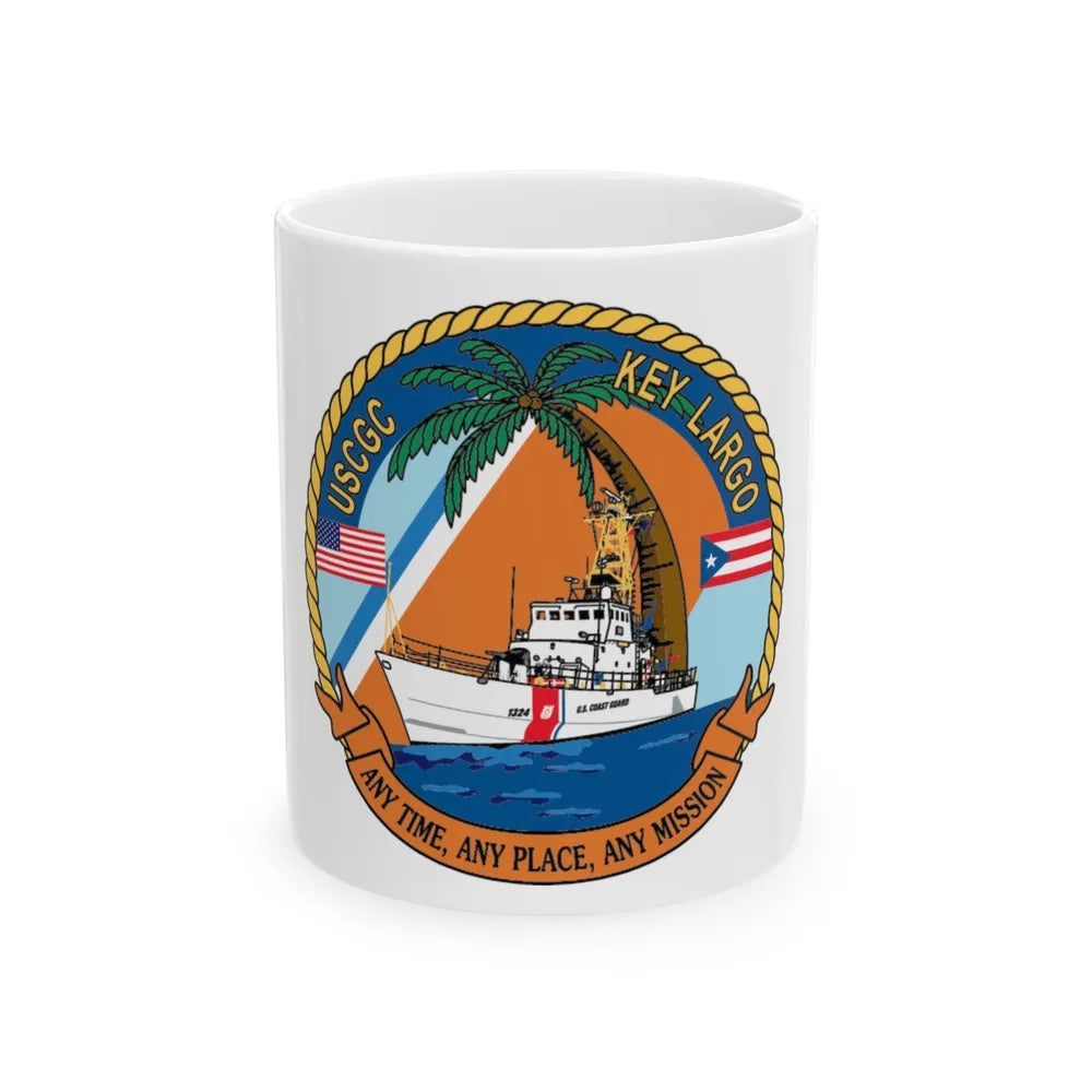 USCGC Key Largo WPB 1324 1 (U.S. Coast Guard) White Coffee Mug-11oz-Go Mug Yourself