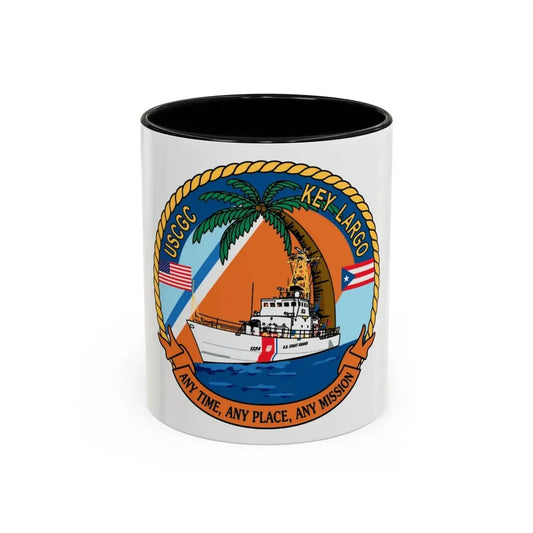 USCGC Key Largo WPB 1324 1 (U.S. Coast Guard) Accent Coffee Mug 11oz Black - Go Mug Yourself