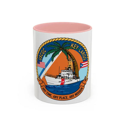 USCGC Key Largo WPB 1324 1 (U.S. Coast Guard) Accent Coffee Mug 11oz Pink - Go Mug Yourself