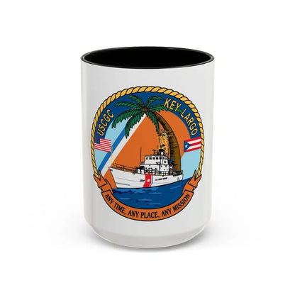 USCGC Key Largo WPB 1324 1 (U.S. Coast Guard) Accent Coffee Mug 15oz Black - Go Mug Yourself