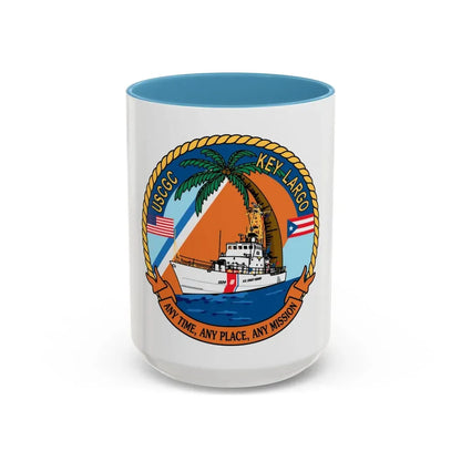 USCGC Key Largo WPB 1324 1 (U.S. Coast Guard) Accent Coffee Mug 15oz Light Blue - Go Mug Yourself