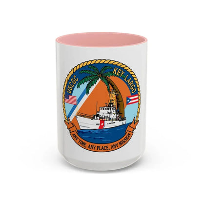 USCGC Key Largo WPB 1324 1 (U.S. Coast Guard) Accent Coffee Mug 15oz Pink - Go Mug Yourself