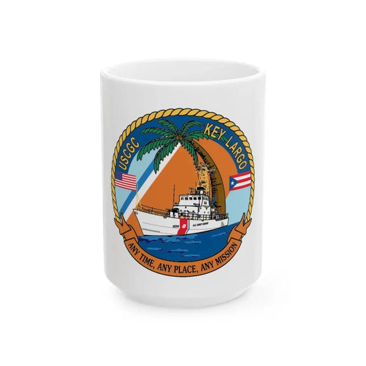 USCGC Key Largo WPB 1324 1 (U.S. Coast Guard) White Coffee Mug 15oz - Go Mug Yourself