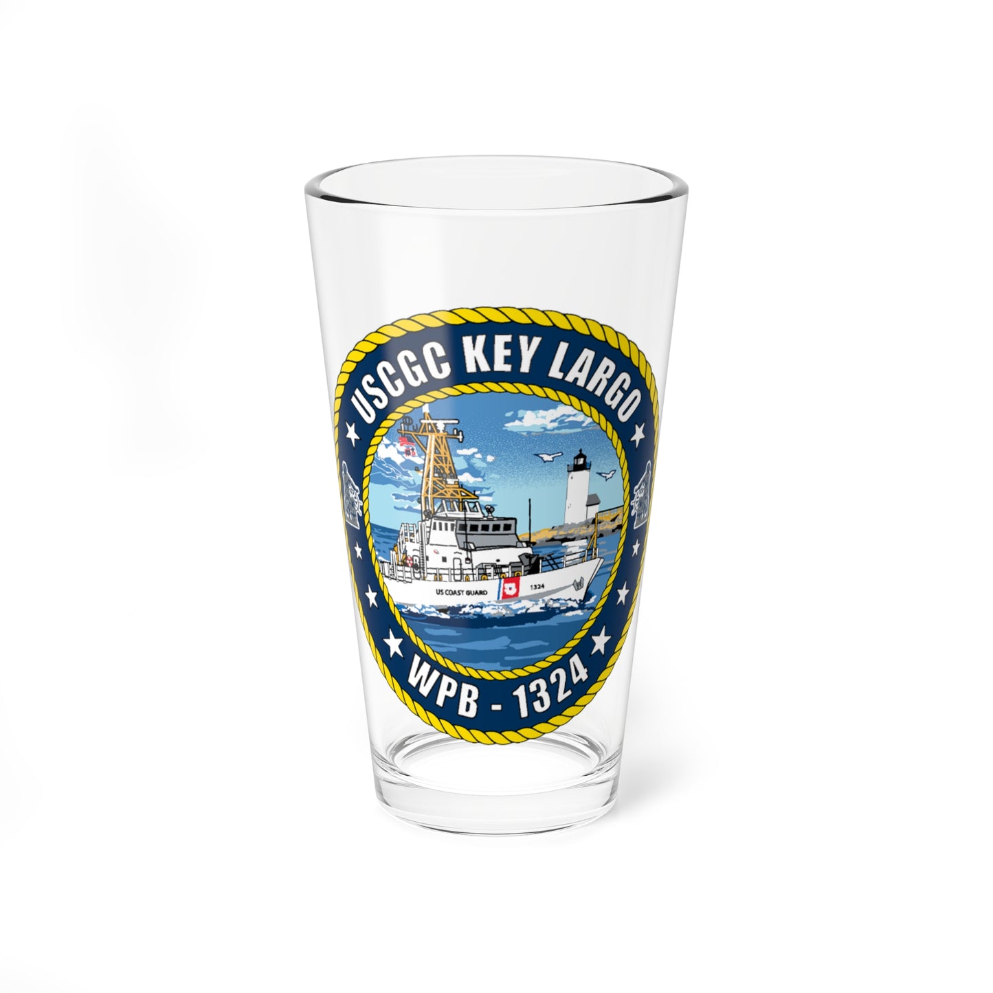 USCGC Key Largo WPB 1324 (U.S. Coast Guard) Pint Glass 16oz-16oz-Go Mug Yourself