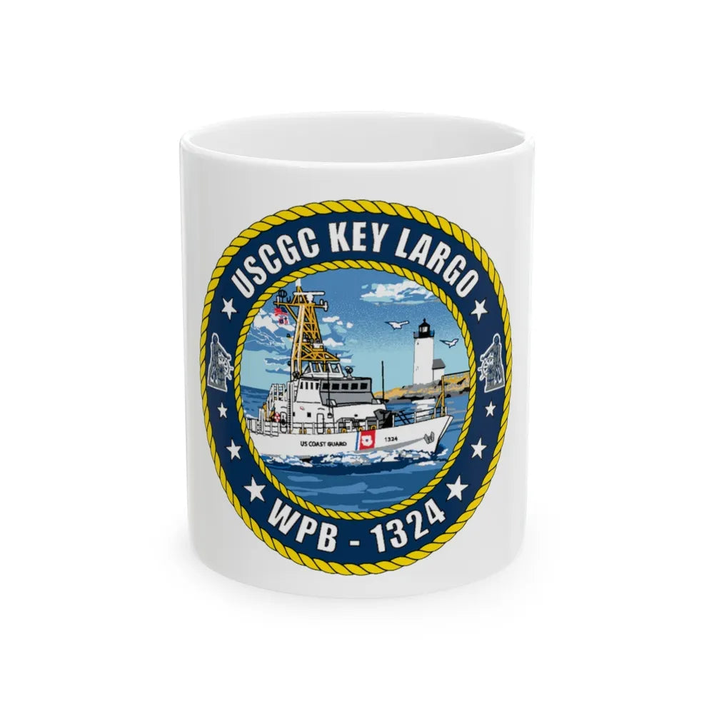 USCGC Key Largo WPB 1324 (U.S. Coast Guard) White Coffee Mug-11oz-Go Mug Yourself