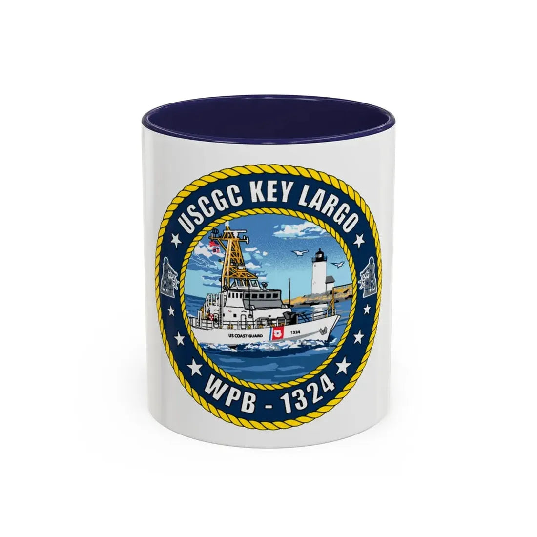 USCGC Key Largo WPB 1324 (U.S. Coast Guard) Accent Coffee Mug 11oz Navy - Go Mug Yourself