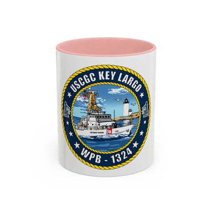 USCGC Key Largo WPB 1324 (U.S. Coast Guard) Accent Coffee Mug 11oz Pink - Go Mug Yourself