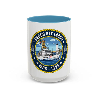 USCGC Key Largo WPB 1324 (U.S. Coast Guard) Accent Coffee Mug 15oz Light Blue - Go Mug Yourself