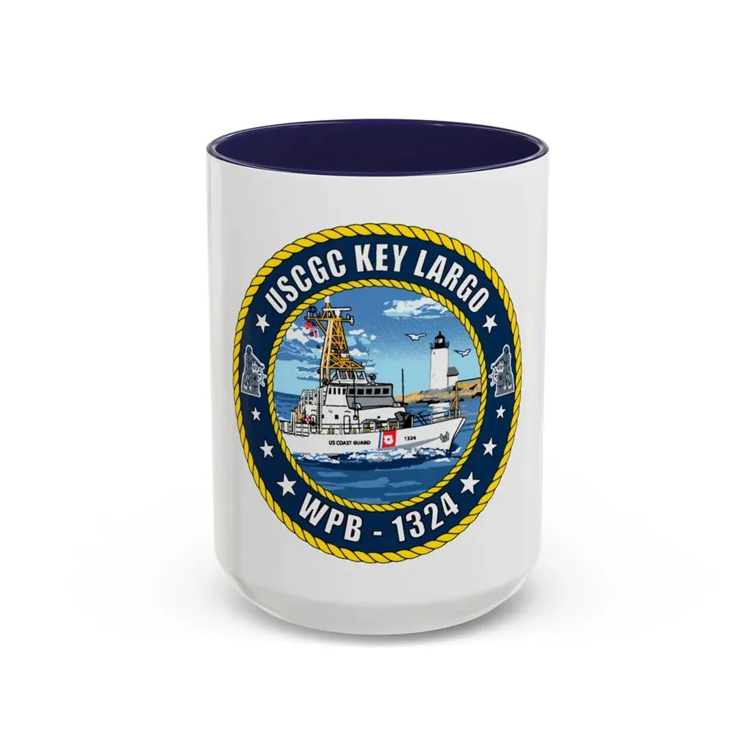 USCGC Key Largo WPB 1324 (U.S. Coast Guard) Accent Coffee Mug 15oz Navy - Go Mug Yourself