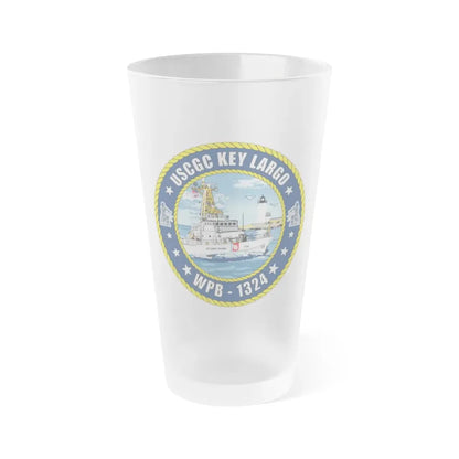 USCGC Key Largo WPB 1324 (U.S. Coast Guard) Frosted Pint Glass 16oz Default Title - Go Mug Yourself