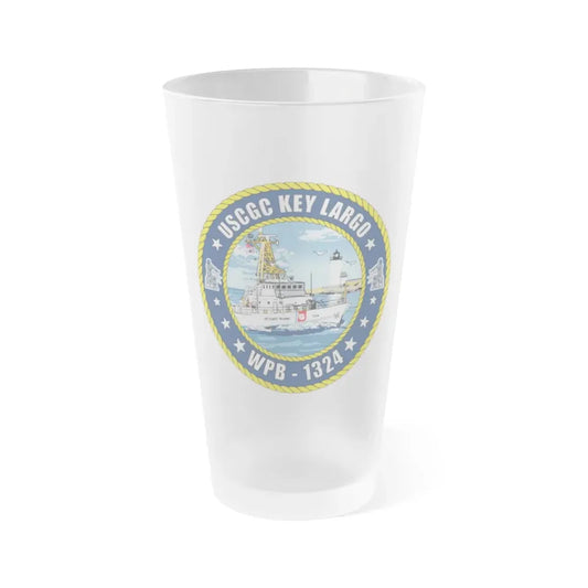 USCGC Key Largo WPB 1324 (U.S. Coast Guard) Frosted Pint Glass 16oz Default Title - Go Mug Yourself