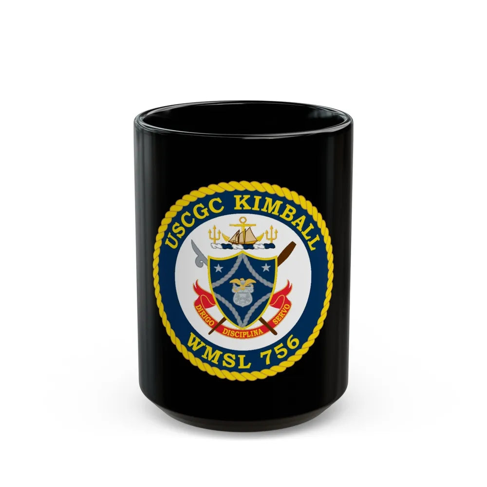 USCGC Kimball WMSL 756 (U.S. Coast Guard) Black Coffee Mug-15oz-Go Mug Yourself