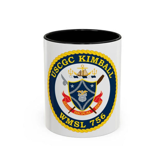 USCGC Kimball WMSL 756 (U.S. Coast Guard) Accent Coffee Mug 11oz Black - Go Mug Yourself