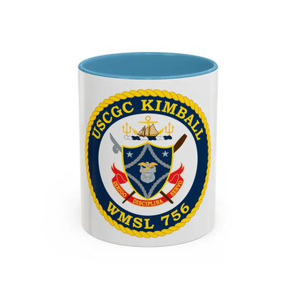USCGC Kimball WMSL 756 (U.S. Coast Guard) Accent Coffee Mug 11oz Light Blue - Go Mug Yourself