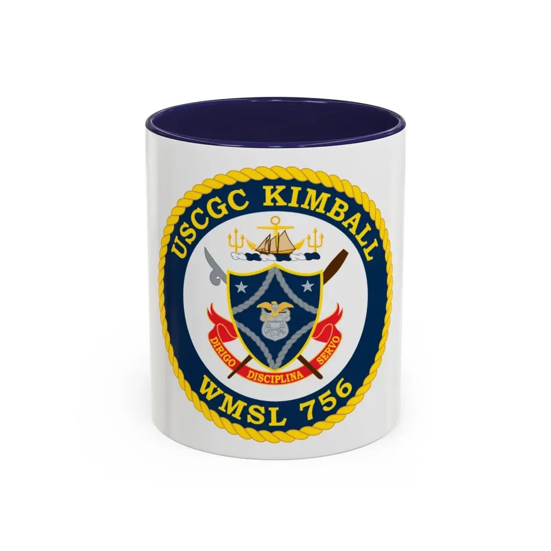 USCGC Kimball WMSL 756 (U.S. Coast Guard) Accent Coffee Mug 11oz Navy - Go Mug Yourself
