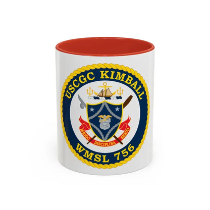 USCGC Kimball WMSL 756 (U.S. Coast Guard) Accent Coffee Mug 11oz Red - Go Mug Yourself