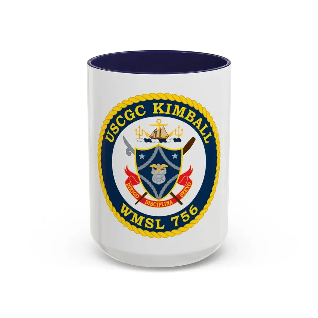 USCGC Kimball WMSL 756 (U.S. Coast Guard) Accent Coffee Mug 15oz Navy - Go Mug Yourself