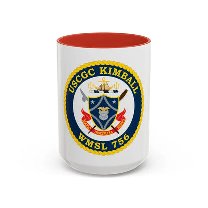 USCGC Kimball WMSL 756 (U.S. Coast Guard) Accent Coffee Mug 15oz Red - Go Mug Yourself