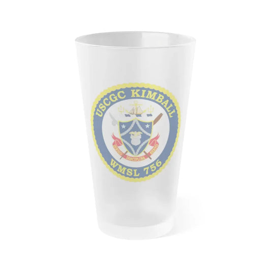 USCGC Kimball WMSL 756 (U.S. Coast Guard) Frosted Pint Glass 16oz Default Title - Go Mug Yourself