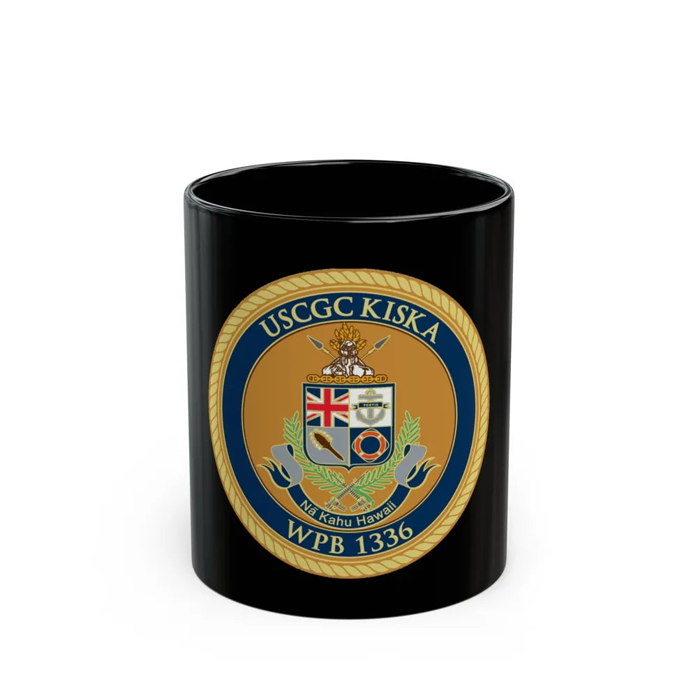 USCGC Kiska WPB 1336 (U.S. Coast Guard) Black Coffee Mug-11oz-Go Mug Yourself