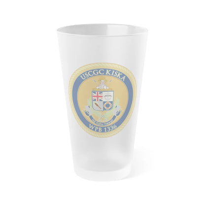 USCGC Kiska WPB 1336 (U.S. Coast Guard) Frosted Pint Glass 16oz-Go Mug Yourself