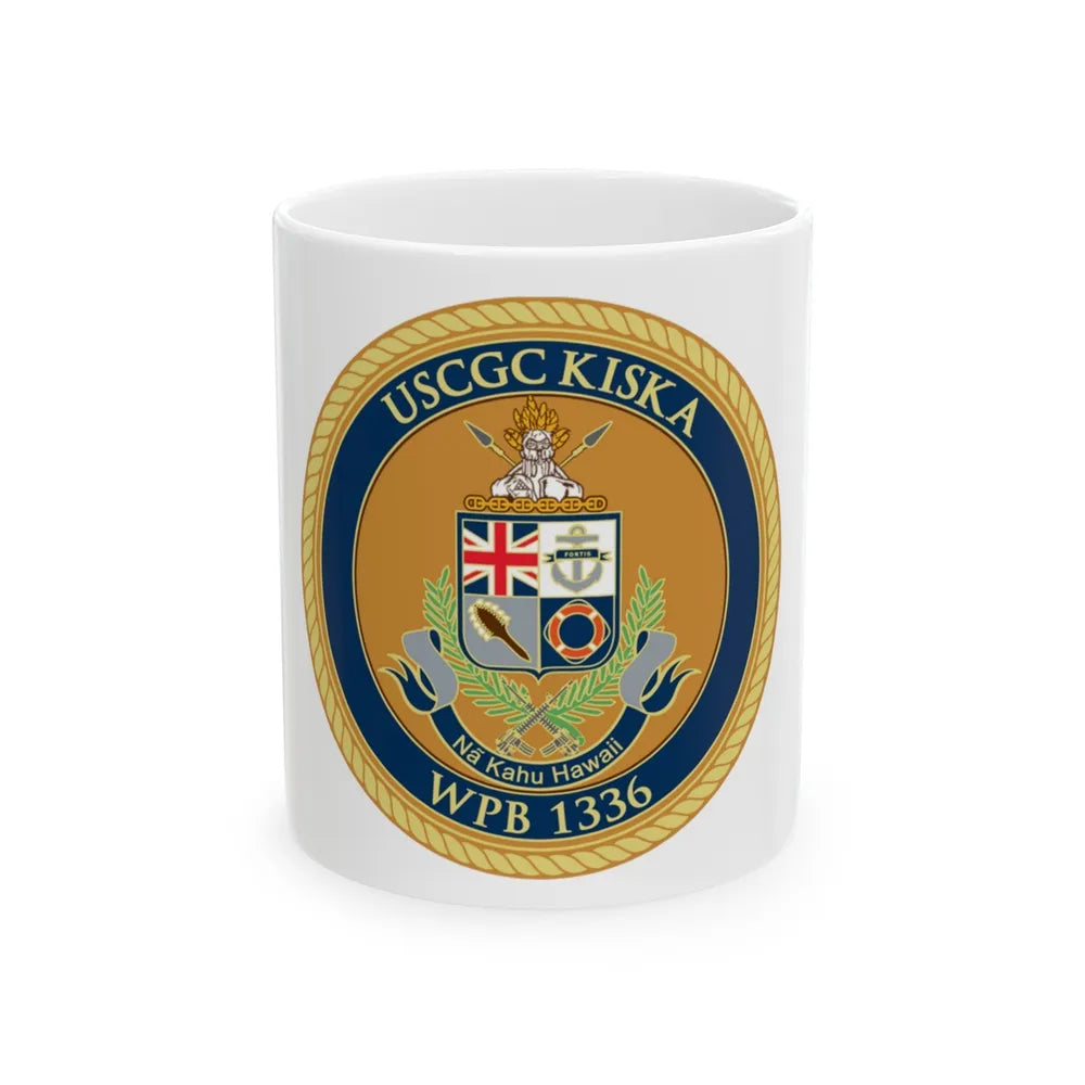 USCGC Kiska WPB 1336 (U.S. Coast Guard) White Coffee Mug-11oz-Go Mug Yourself