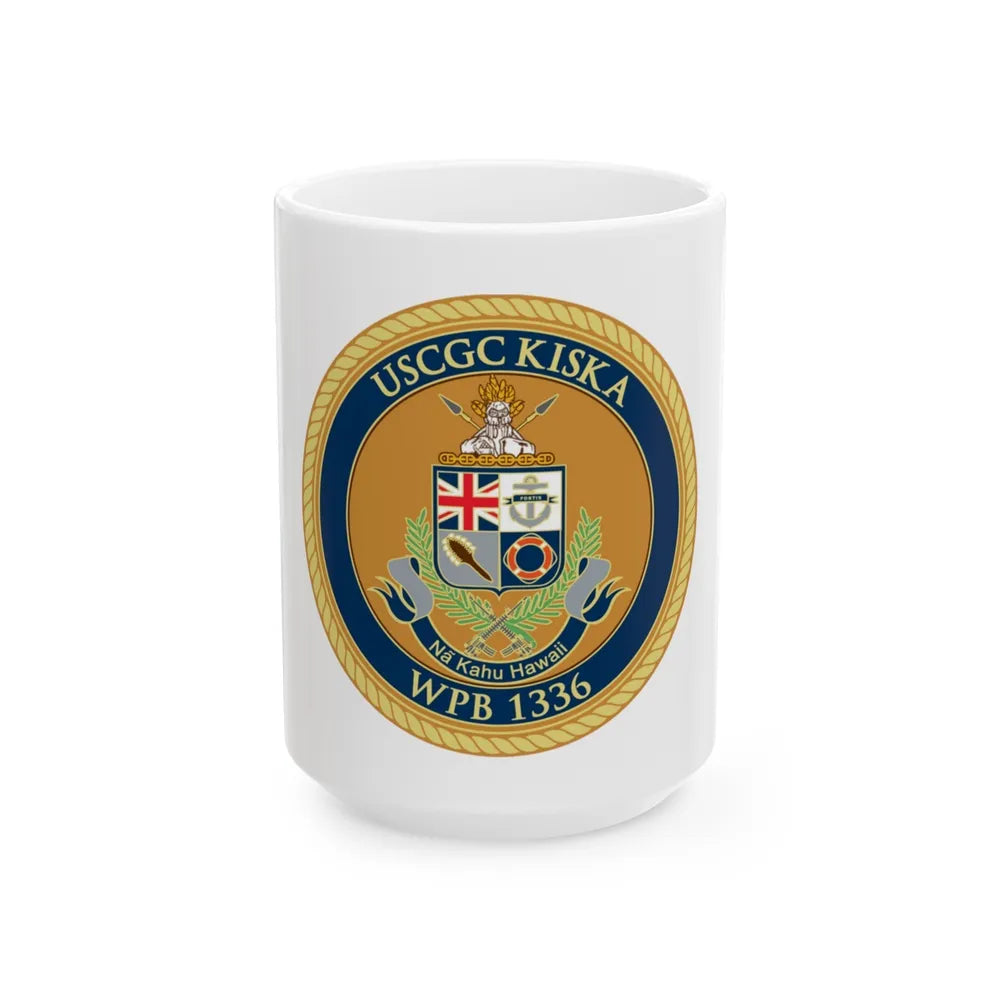 USCGC Kiska WPB 1336 (U.S. Coast Guard) White Coffee Mug-15oz-Go Mug Yourself