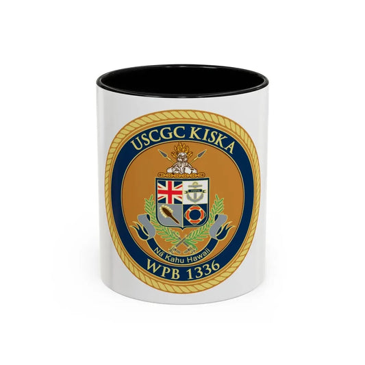 USCGC Kiska WPB 1336 (U.S. Coast Guard) Accent Coffee Mug 11oz Black - Go Mug Yourself