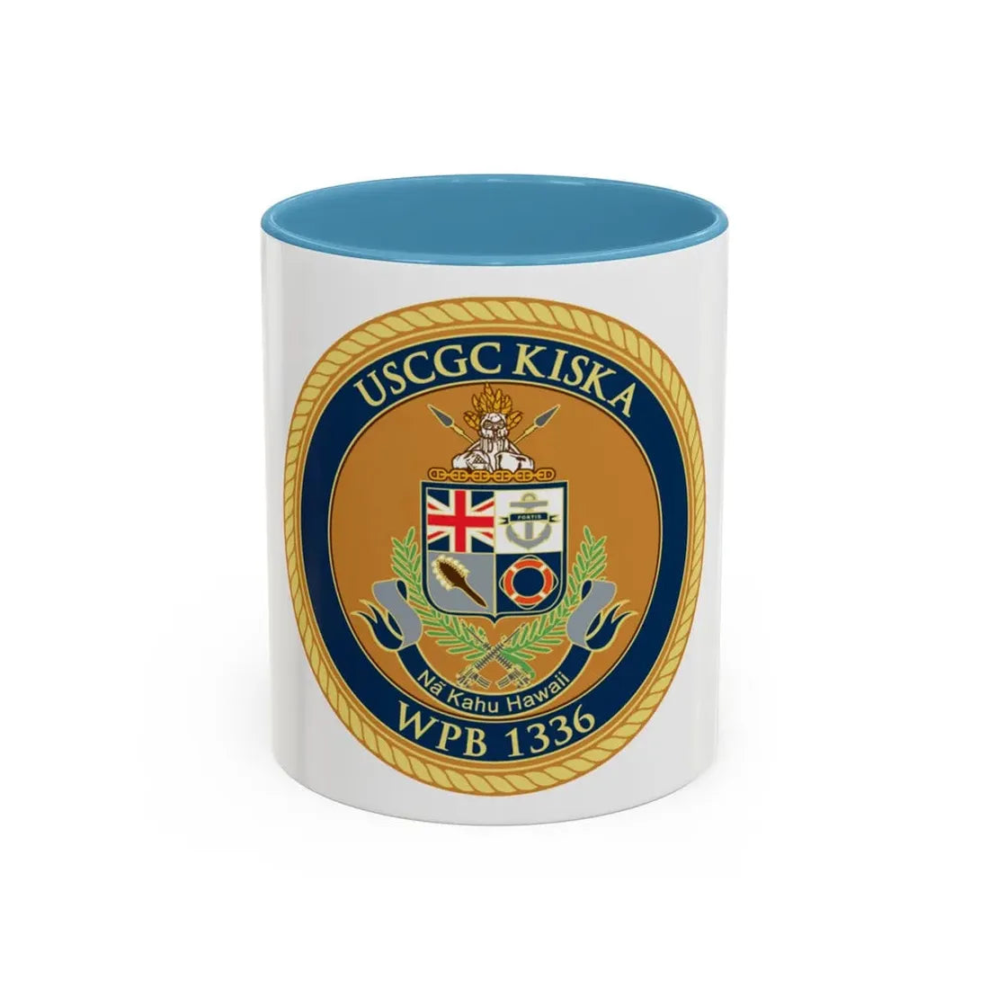 USCGC Kiska WPB 1336 (U.S. Coast Guard) Accent Coffee Mug 11oz Light Blue - Go Mug Yourself