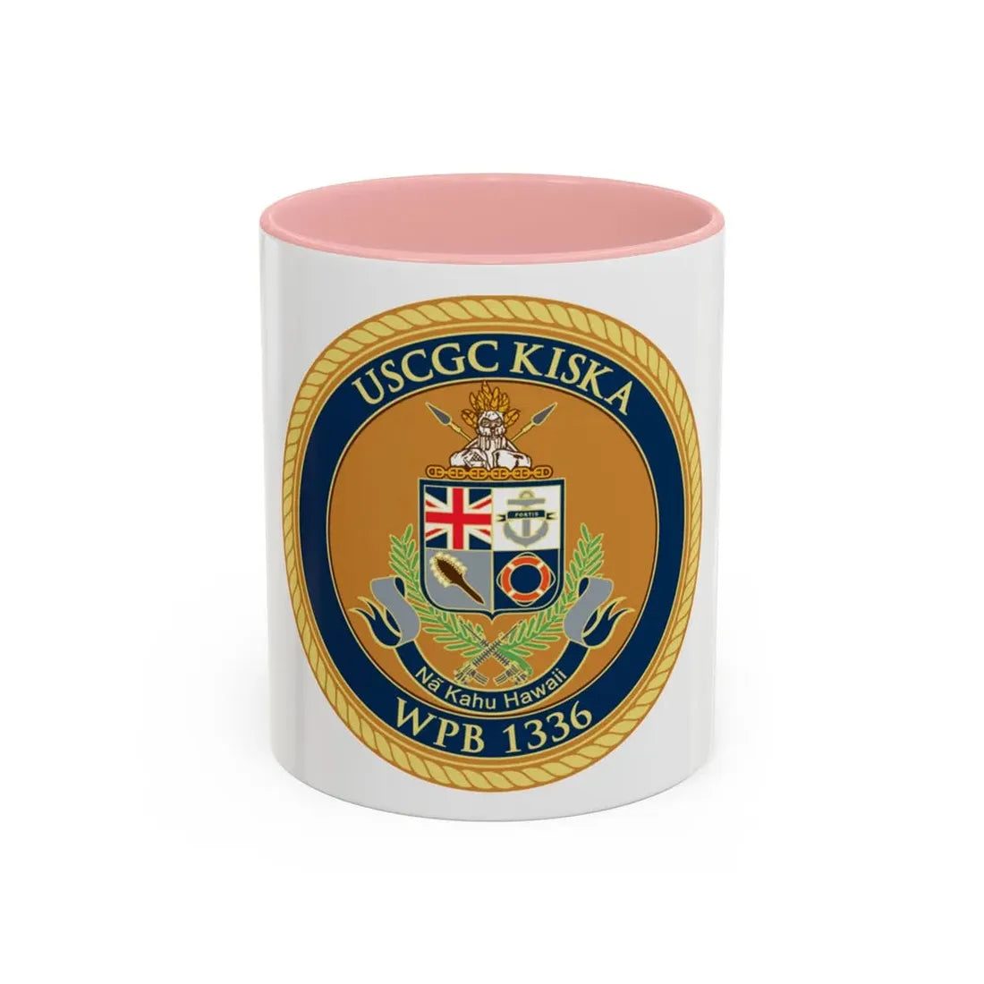 USCGC Kiska WPB 1336 (U.S. Coast Guard) Accent Coffee Mug 11oz Pink - Go Mug Yourself
