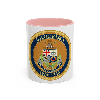 USCGC Kiska WPB 1336 (U.S. Coast Guard) Accent Coffee Mug 11oz Pink - Go Mug Yourself