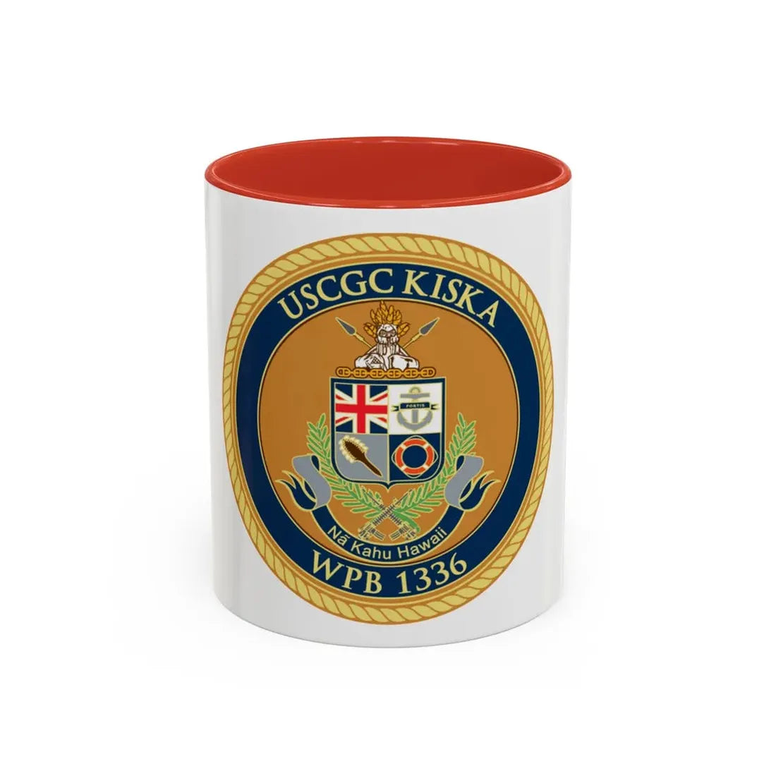 USCGC Kiska WPB 1336 (U.S. Coast Guard) Accent Coffee Mug 11oz Red - Go Mug Yourself