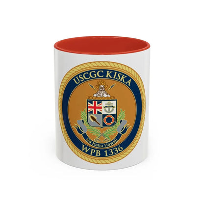 USCGC Kiska WPB 1336 (U.S. Coast Guard) Accent Coffee Mug 11oz Red - Go Mug Yourself