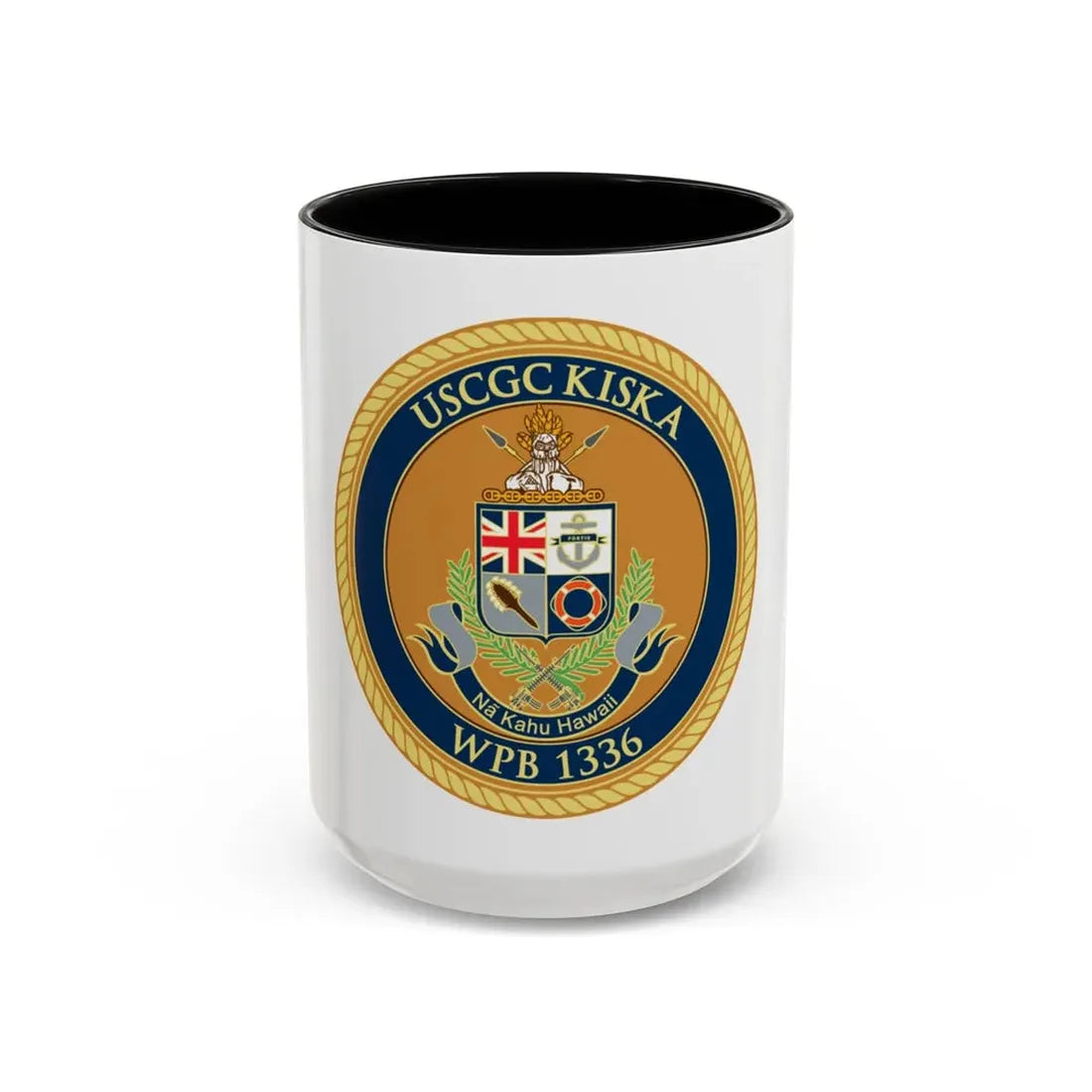 USCGC Kiska WPB 1336 (U.S. Coast Guard) Accent Coffee Mug 15oz Black - Go Mug Yourself