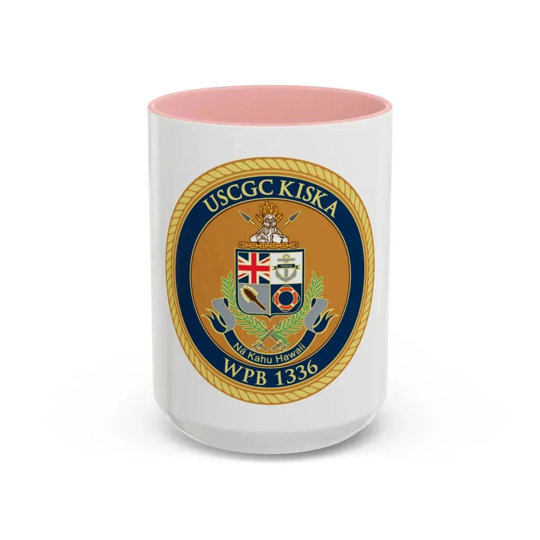 USCGC Kiska WPB 1336 (U.S. Coast Guard) Accent Coffee Mug 15oz Pink - Go Mug Yourself