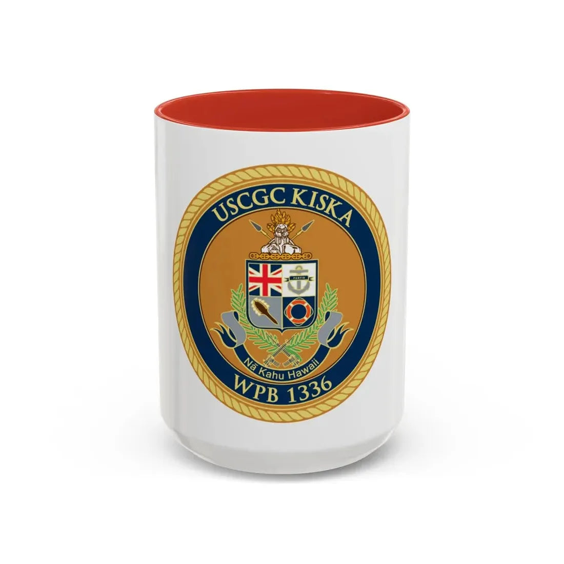 USCGC Kiska WPB 1336 (U.S. Coast Guard) Accent Coffee Mug 15oz Red - Go Mug Yourself
