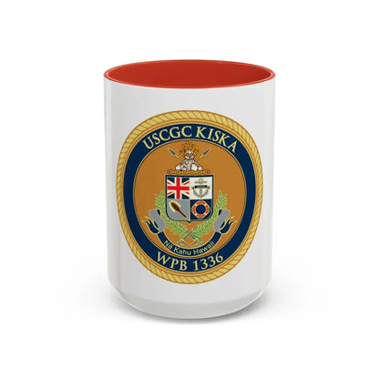 USCGC Kiska WPB 1336 (U.S. Coast Guard) Accent Coffee Mug 15oz Red - Go Mug Yourself