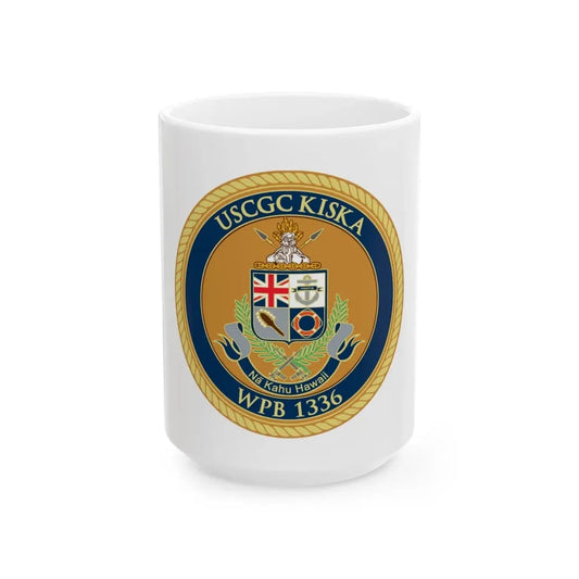 USCGC Kiska WPB 1336 (U.S. Coast Guard) White Coffee Mug 15oz - Go Mug Yourself