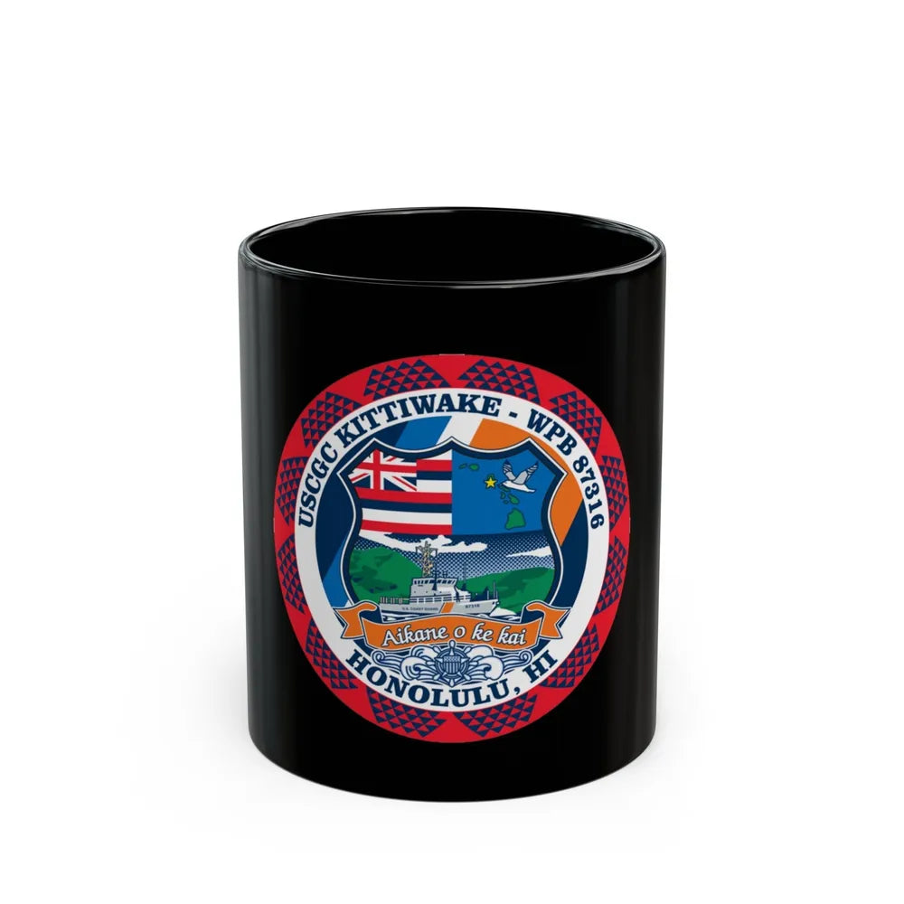 USCGC Kittiwake WPB 87316 (U.S. Coast Guard) Black Coffee Mug-11oz-Go Mug Yourself