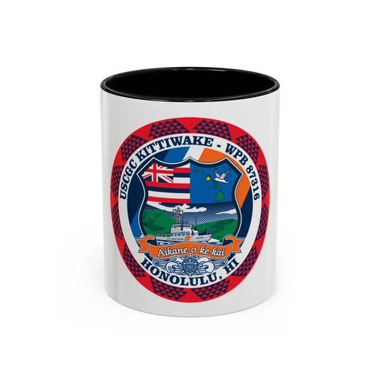 USCGC Kittiwake WPB 87316 (U.S. Coast Guard) Accent Coffee Mug 11oz Black - Go Mug Yourself