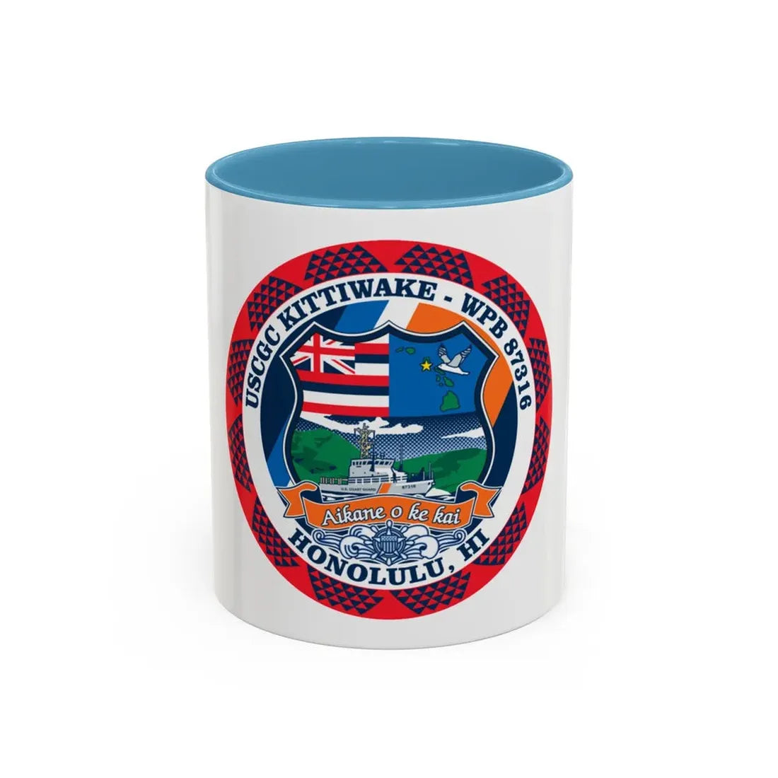 USCGC Kittiwake WPB 87316 (U.S. Coast Guard) Accent Coffee Mug 11oz Light Blue - Go Mug Yourself