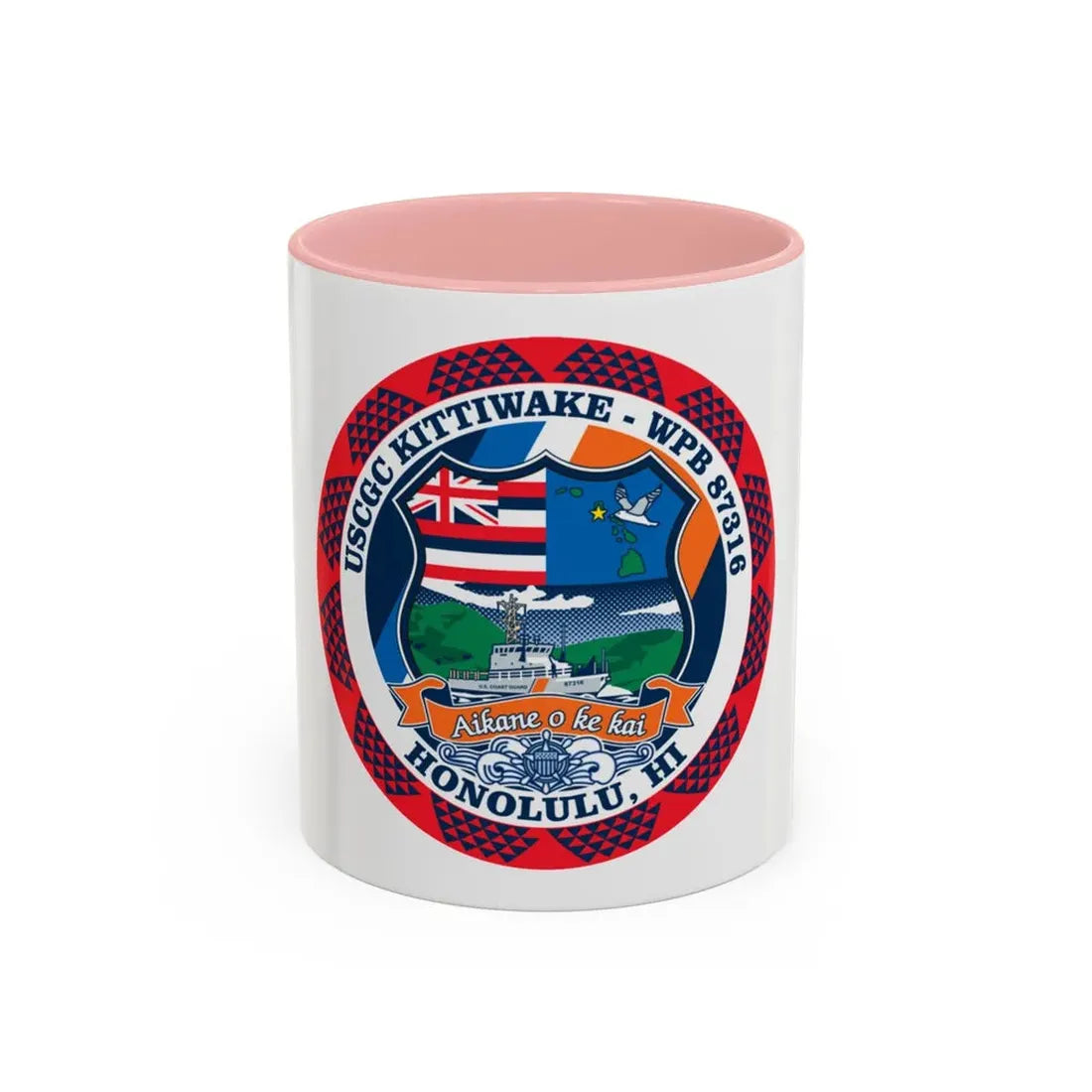 USCGC Kittiwake WPB 87316 (U.S. Coast Guard) Accent Coffee Mug 11oz Pink - Go Mug Yourself