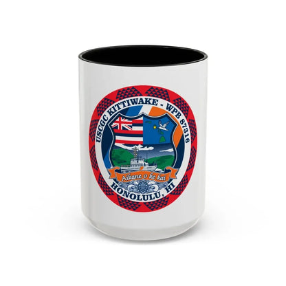 USCGC Kittiwake WPB 87316 (U.S. Coast Guard) Accent Coffee Mug 15oz Black - Go Mug Yourself