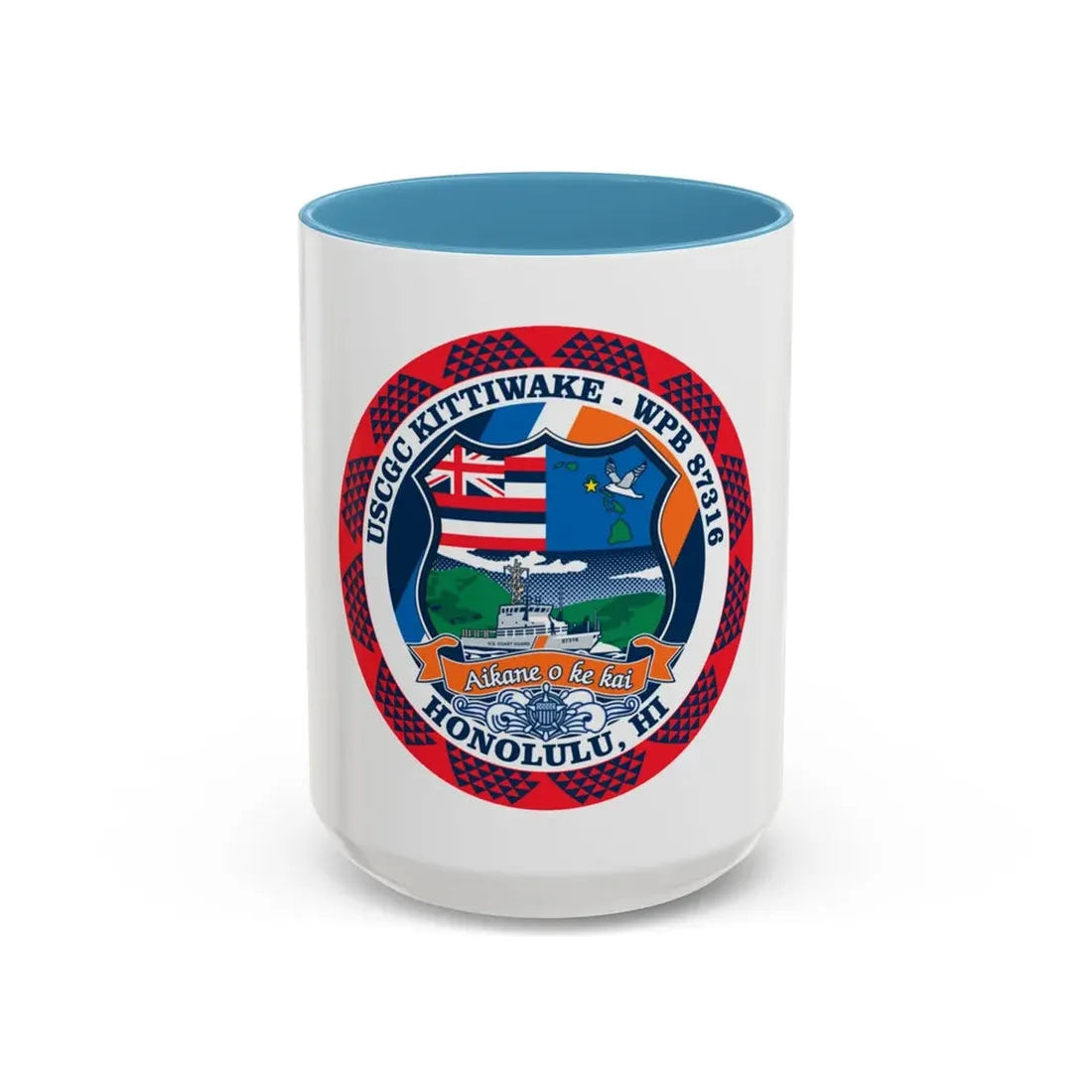 USCGC Kittiwake WPB 87316 (U.S. Coast Guard) Accent Coffee Mug 15oz Light Blue - Go Mug Yourself
