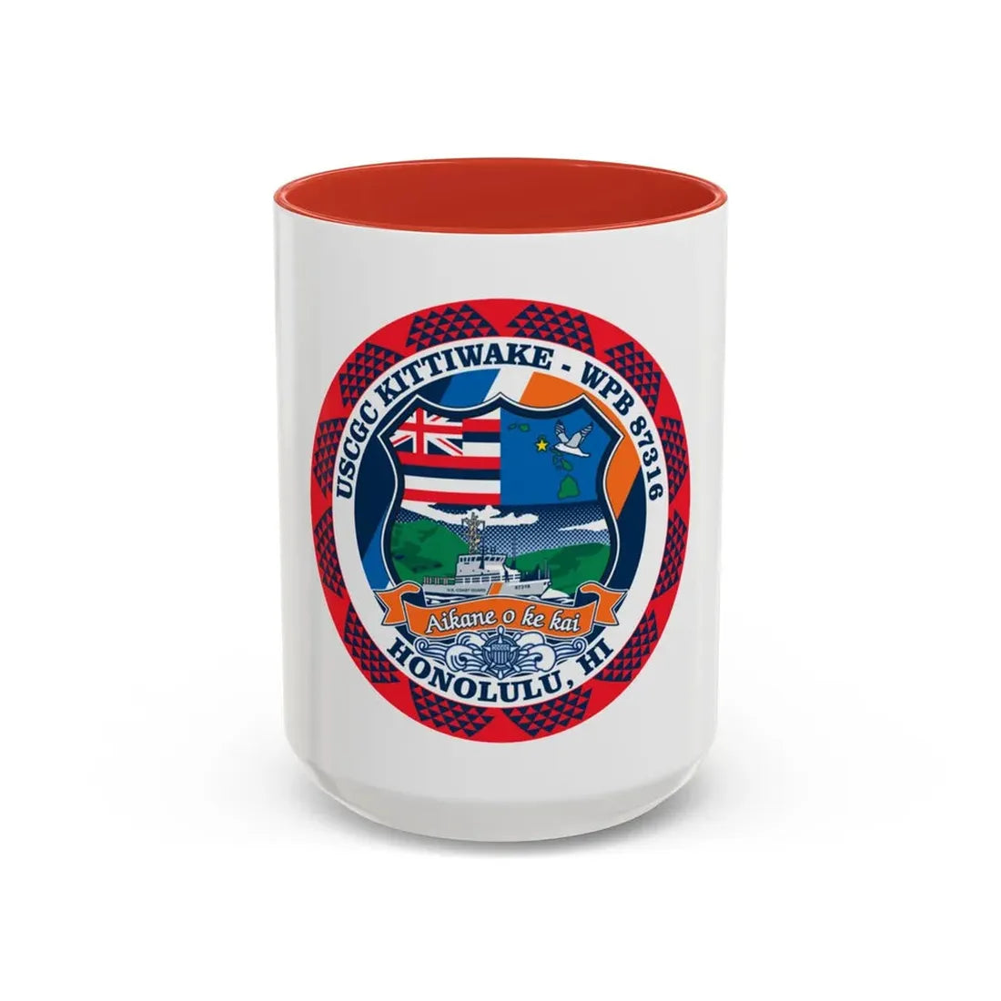 USCGC Kittiwake WPB 87316 (U.S. Coast Guard) Accent Coffee Mug 15oz Red - Go Mug Yourself