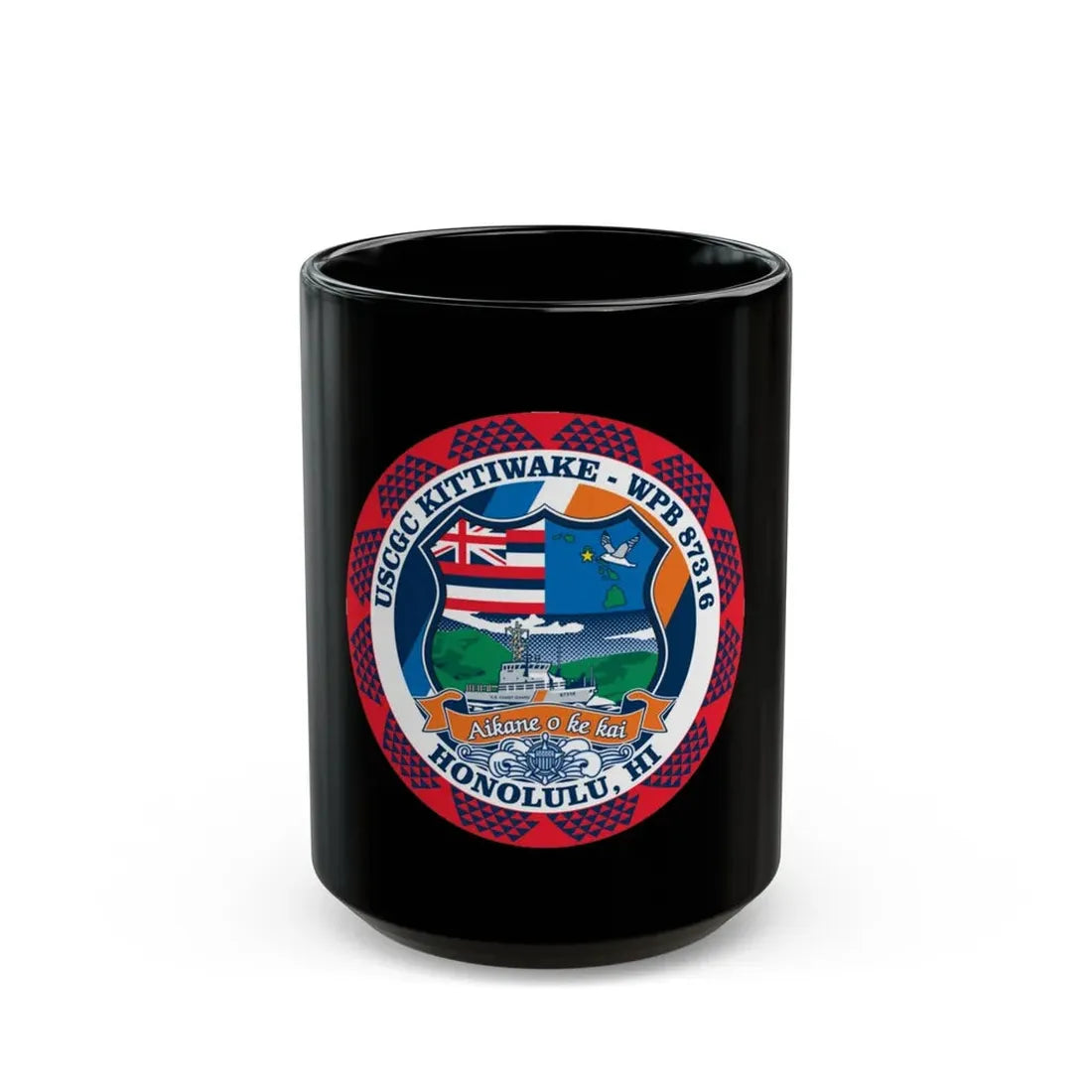 USCGC Kittiwake WPB 87316 (U.S. Coast Guard) Black Coffee Mug 15oz - Go Mug Yourself