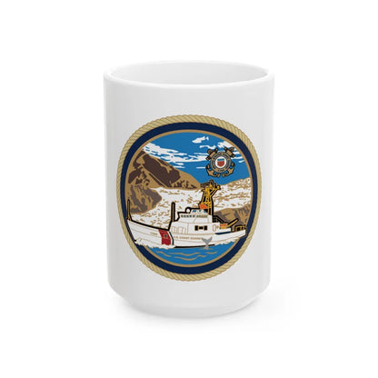 USCGC Liberty Boat (U.S. Coast Guard) White Coffee Mug-15oz-Go Mug Yourself